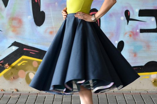 Girl wearing skirt
